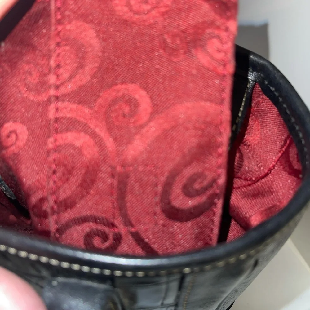 Small Brighton Vintage Leather Satchel -Red Lining